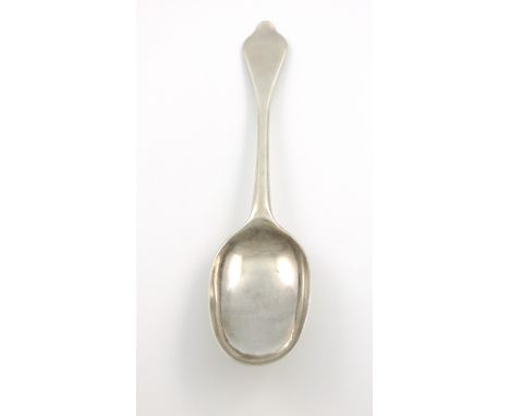 A Queen Anne Scottish silver Dog-nose spoon, by Thomas Ker, Edinburgh 1708, assay master Edward Penman, the reverse of the ov