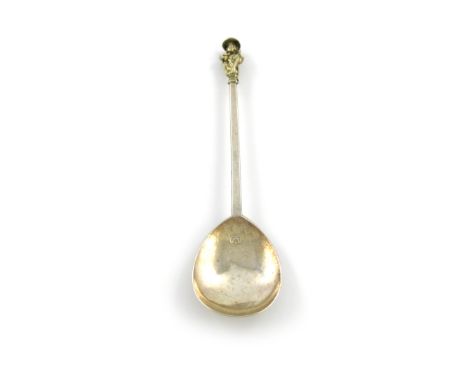 A Commonwealth West country silver Apostle spoon, St. Paul, no maker's mark, Exeter circa 1657, fig-shaped bowl, slightly tap