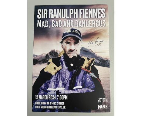 Ranulph Fiennes British Explorer and Writer signed theatre leaflet. Good condition. All autographs come with a Certificate of
