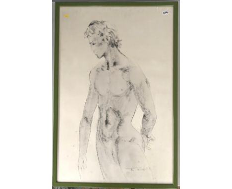 Signed Etching Of Male Ballet Dancer Bought At Tom Merrifield Exhibition At The Royal Festival Hall, 28Th July - 31St Aug 198