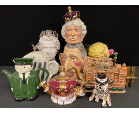A large Totally Teapots novelty teapot, Fred and Gladys Pipe Dream, commemorating the marriage of Charles and Camilla, limite