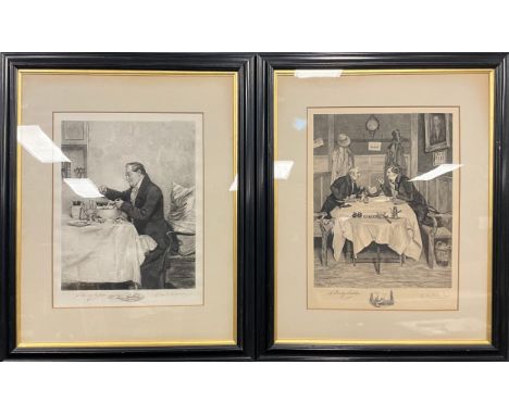 Walter Dendy Sadler (1854-1923), after, Dinner Conversation, published London 1908 by L.H. Lefoure &amp; Son, signed, lithogr