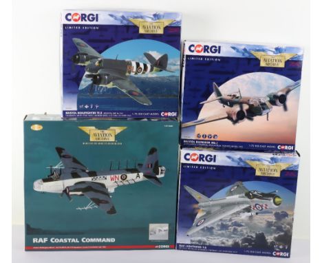 Four Corgi “The Aviation Archive” boxed models, AA34805 Vickers wellington Mk.8, AA34408 Bristol Blenheim Mk.1, AA32315 BAC L