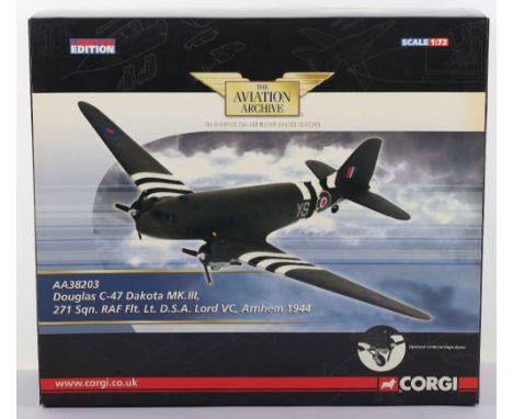 Corgi “The Aviation Archive” AA38203 Douglas C-47 Dakota MK 3, model is in near mint condition appears to have not been on di