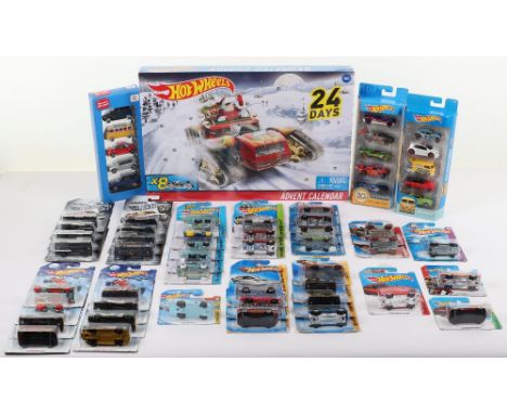 Hot wheels Sealed models on card, including, Volkswagen 5 pack DJD20, HW 50th track stars FKT53, the love bug Volkswagen beet