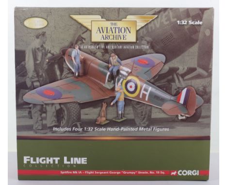 Corgi “The Aviation Archive” US33906 Spitfire Mk 1A, model is in near mint condition appears to have not been on display (no 