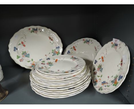 A selection of vintage ceramic plates by Marborough in the Cambria pattern