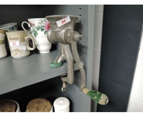 A vintage Sprong mincer