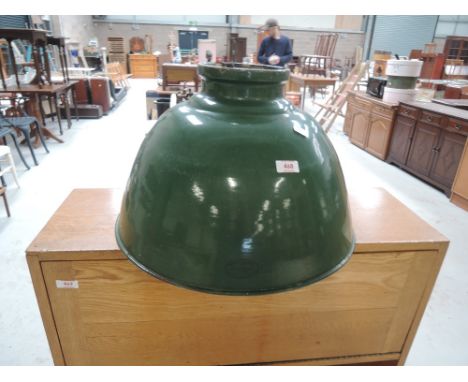 An industrial style metal lamp shade
