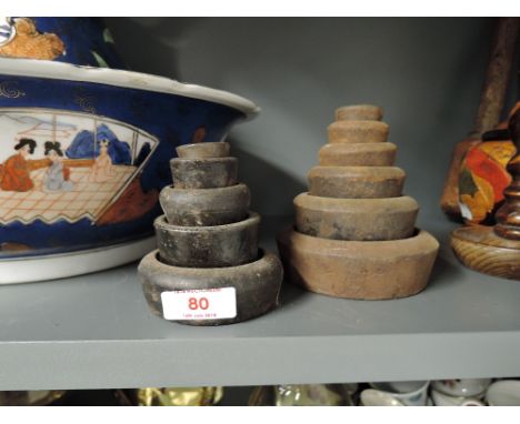 A selection of vintage cast weights 