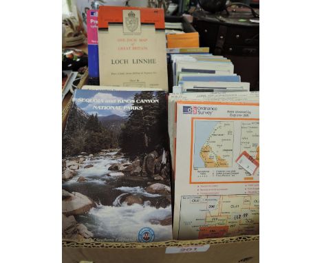 A selection of vintage maps and ordnance survey guides