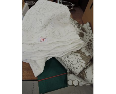 A selection of vintage fabrics and table cloth