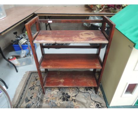 A folding shelf unit