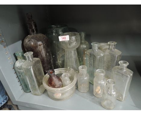 A selection of vintage glass bottles