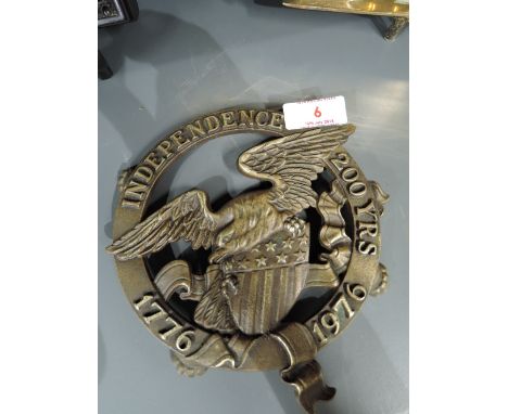A vintage brass cast fire stand for American independence 