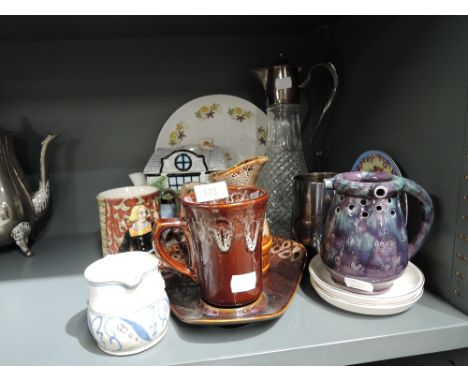 A selection of vintage ceramics including Kernewek and Beswick