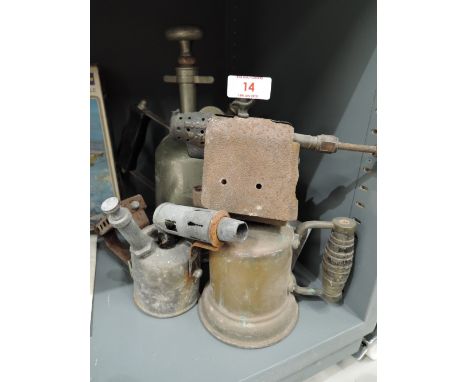 A selection of vintage gas and paraffin burners