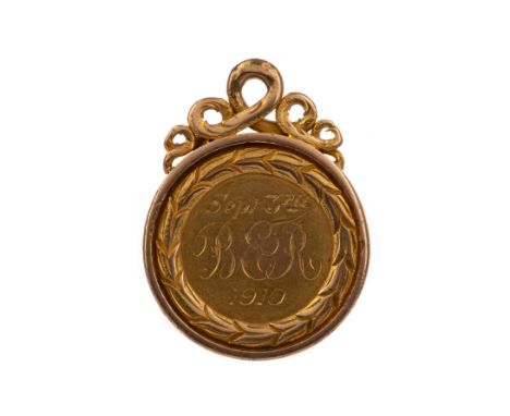 EDWARDIAN CERTIFICATE OF MERIT FIRST PLACE 15 CARAT GOLD MEDAL, the obverse inscribed '1st Certificate of Merit Appealinna Lo