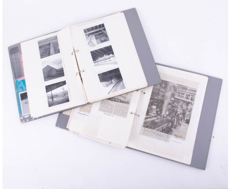 Photographs of Saltash, Liskeard, and St German's Railway Stations together with the negatives and a scrap board of model and