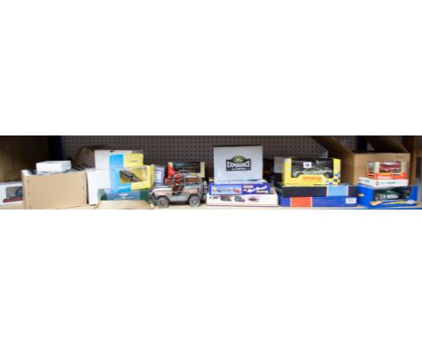 A collection of various models including Maisto, Burago, Hot Wheels, Corgi Vintage Glory etc. (approximately 30).