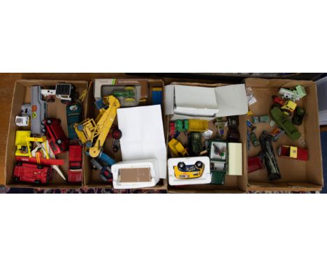 A collection of various diecast models including Dinky Toys tractors, Britains Fordson Spud wheeled tractor, Dinky Dodge lorr