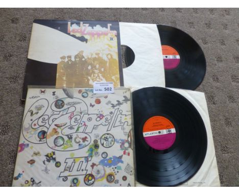 Records : Led Zeppelin (2) - UK 1st pressings LPs II &amp; III each on Atlantic red/plum vinyls well played, sleeves vg