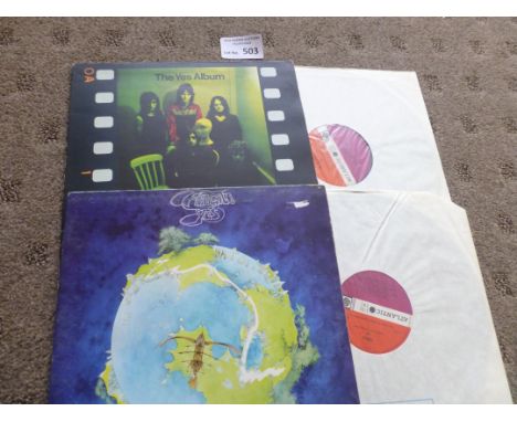 Records : Yes (2) UK 1st pressings plum/red Atlantic pressings each vg+