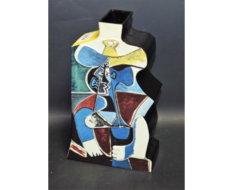 A Goebel, Artis Orbis Homage Collection to Pablo Picasso ceramic sculpture, ' Bust of a Yellow and Gray (sic) Hat on a Green 