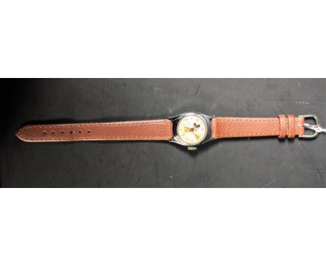 A novelty Timex Hopalong Cassidy wristwatch, original 'Western' strap