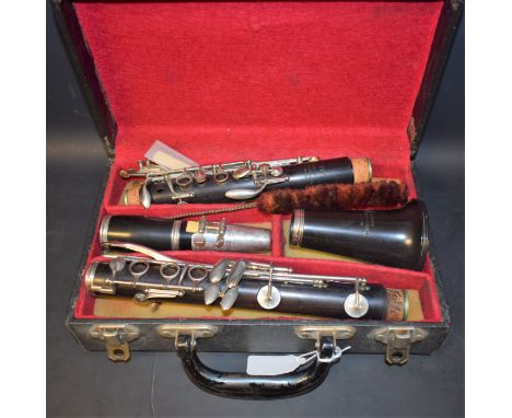 A Boosey and Hawkes clarinet, cased