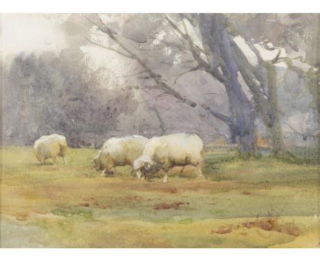 Mildred Anne Butler RWS (1858-1941)Sheep Grazing Beneath Trees at Kilmory Watercolour, 17.5 x 23.5cm (7 x 9¼")Provenance: The