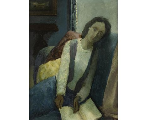 Daniel O'Neill (1920-1974) Interior with FigureOil on board, 40 x 30cm (15¾ x 19¾")SignedProvenance: With the Waddington Gall