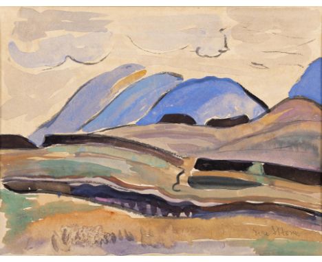 Evie Hone HRHA (1894 - 1955)Bog, Roundstone, ConnemaraWatercolour, 16 x 21cm (6¼ x 8¼'')SignedProvenance: The Dawson Gallery,