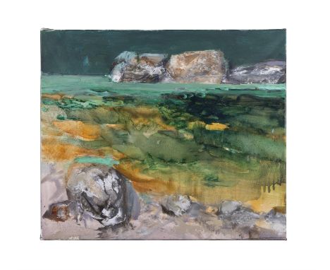 Barrie Cooke HRHA (1931-2014)Inangahua RiverOil on canvas, 43 x 50cm (16¾ x 19¾")Exhibited: Iontas Exhibition, Sligo Art Gall