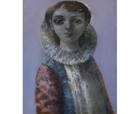 Daniel O'Neill (1920-1974)Girl with a Ruff CollarOil on board, 60 x 49.5cm (24 x 19½")SignedProvenance: With Jorgensen Galler