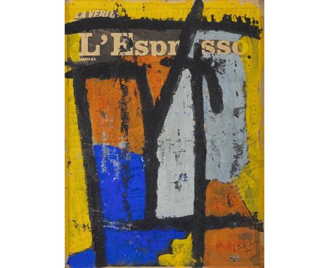 Camille Souter HRHA (1929-2023)La Verit L'EspressoMixed media on paper, 54 x 40cm (21¼ x 15¾")Signed and dated June 1957Prove