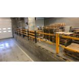 Yellow And Black Plastic Warehouse Safety Barriers Approximately 3m In Length