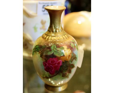 Royal Worcester small baluster vase