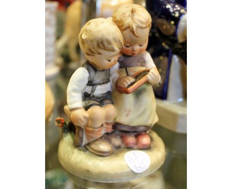 Goebel ceramic figurine of two school children 