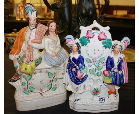 Two Staffordshire ceramic flatbacks
