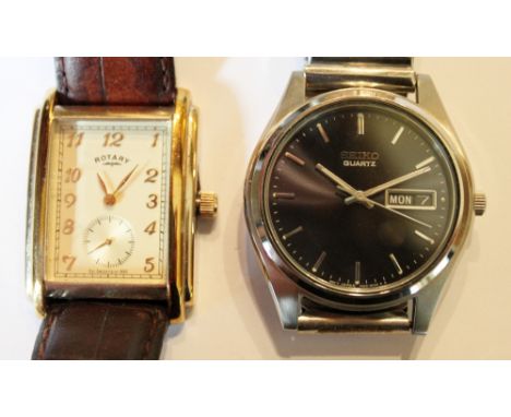 Gents Rotary quartz and Seiko quartz wristwatches