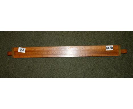 Farmars boxwood and brass slide rule, early 1900s, rare item
