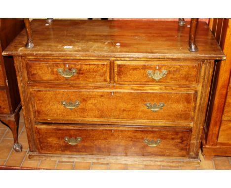 Light oak chest of two short over two long drawers 107 x 70cm
