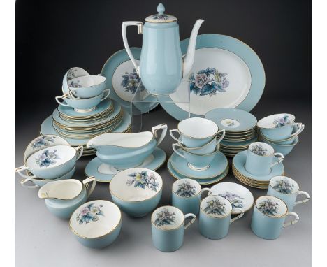 A Royal Worcester "Woodland" six place / setting dinner, coffee and tea servile to include: 6 dinner plates, 6 lunch (dessert