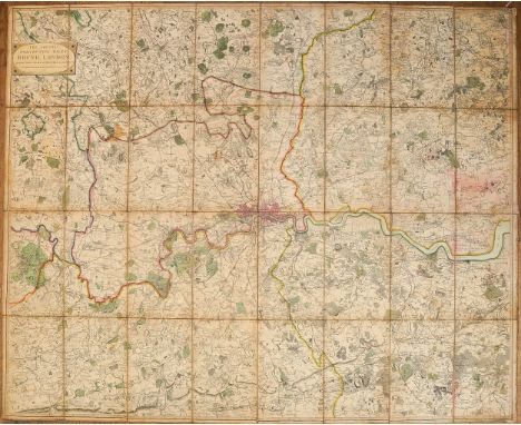 Cartography - Faden, W (London): The Country Twenty-Five Miles ROUND LONDON planned from a SCALE of ONE MILE to an INCH by W 