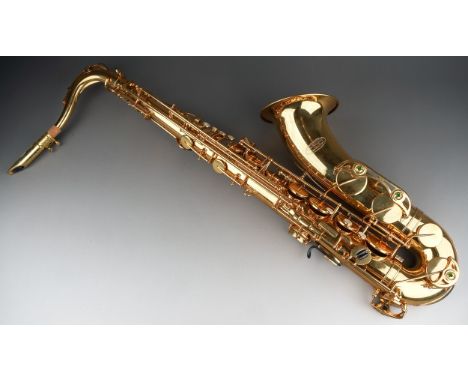 A cased Classic Cantabile TS-450 brass tenor saxophone, serial no.170302, with quality certificate from Kirstein Music