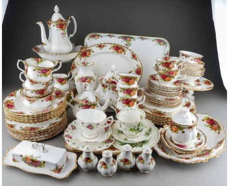 An extensive collection of Royal Albert 'Old Country Roses' tea, dinner and ornamental wares, etc, including large teapot, te
