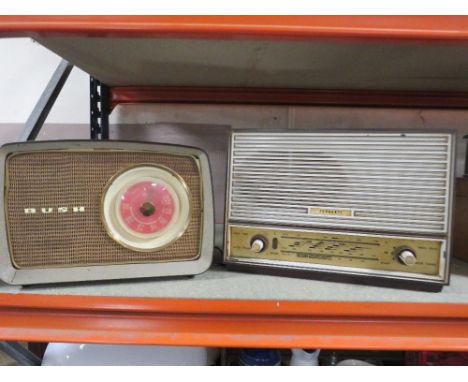 A VINTAGE BUSH RADIO TOGETHER WITH A FERRANTI EXAMPLE A/F 