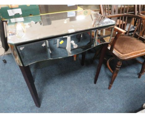 A MODERN MIRRORED CONSOLE TABLE W-76 CM A/F