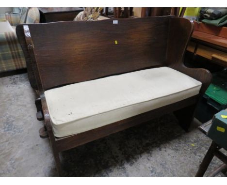AN UNUSUAL WOODEN BENCH W-130 CM